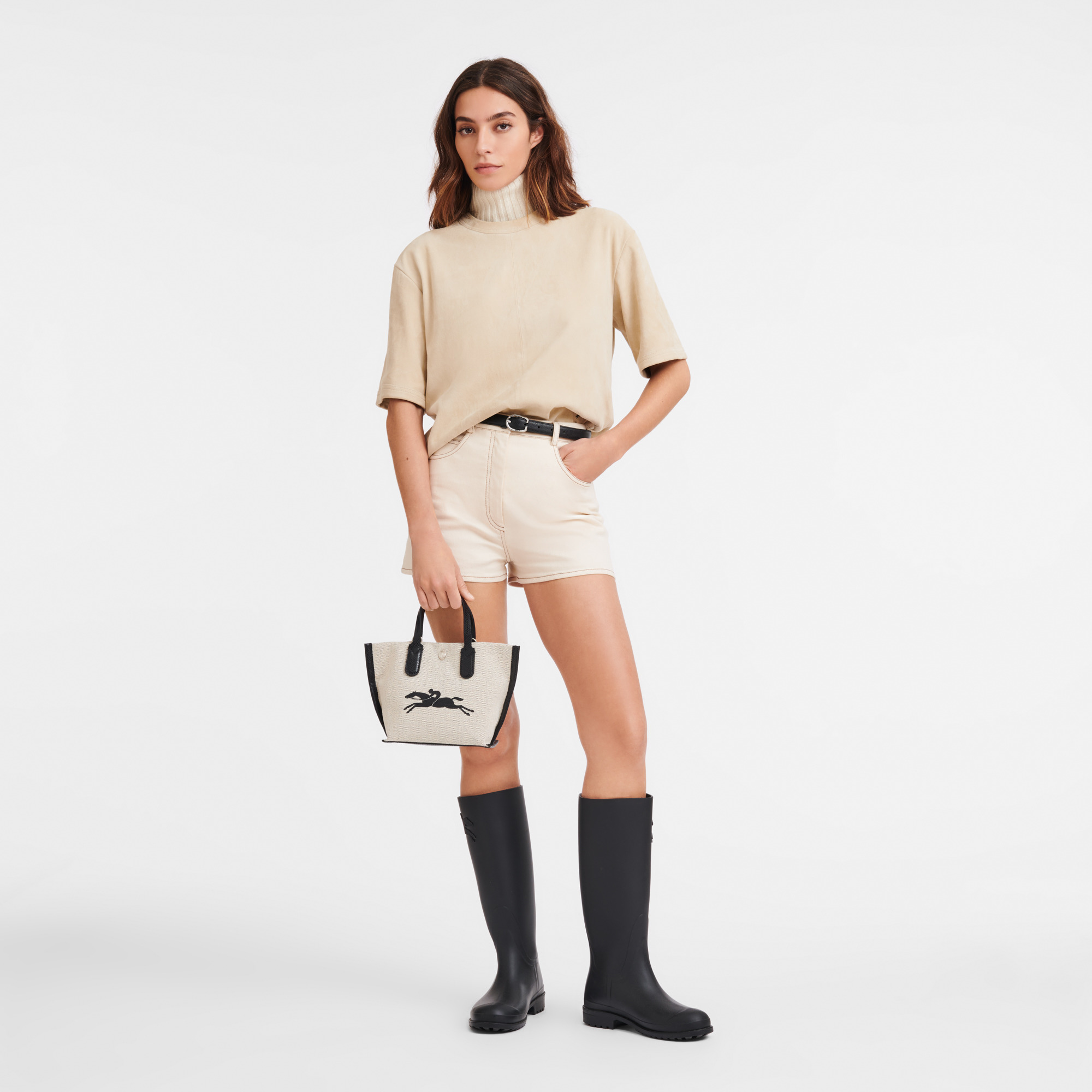 Essential XS Handbag Ecru - Canvas - 7