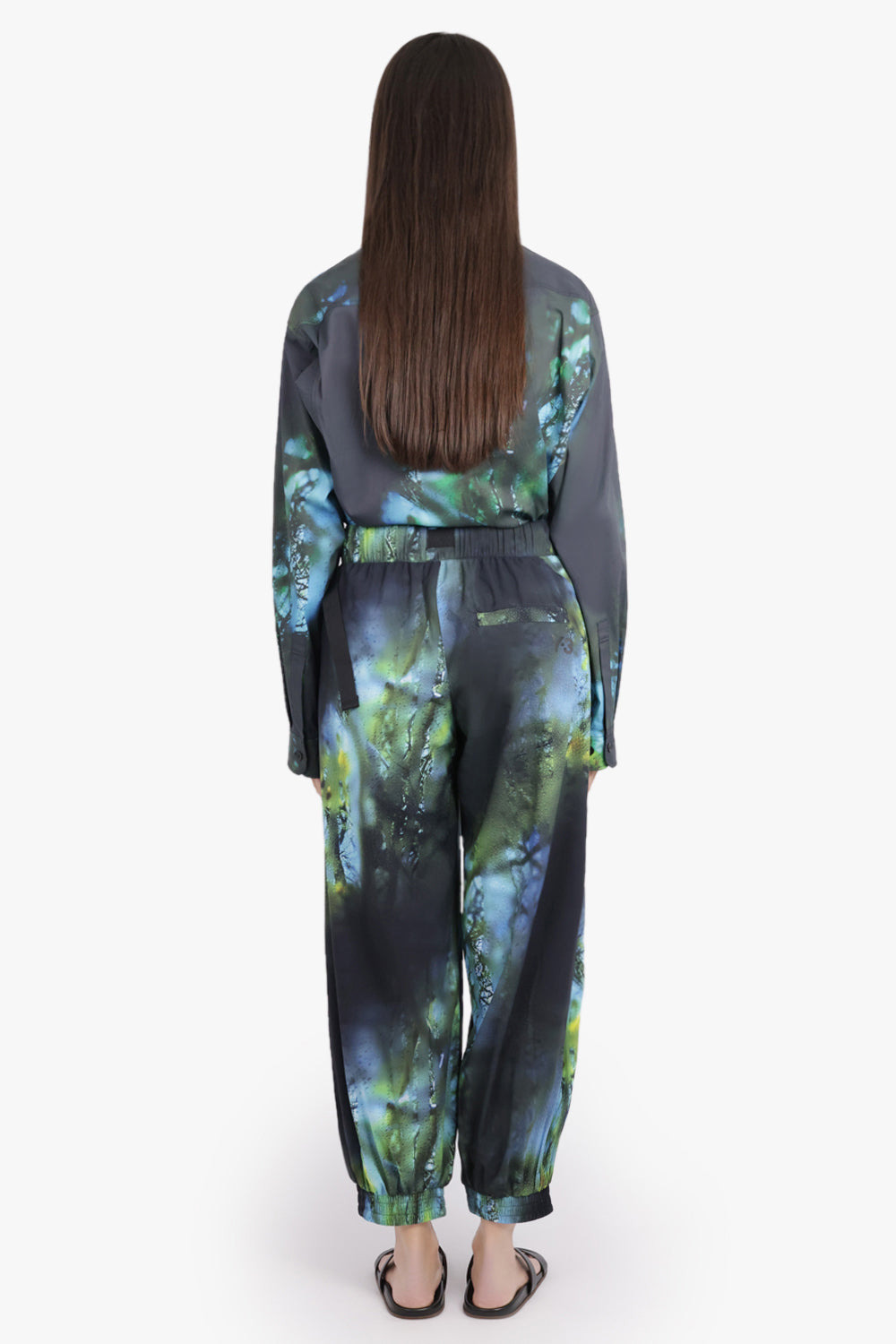BLURRED PHOTO PRINT L/S SHIRT | BLACK/BLUE/GREEN - 6