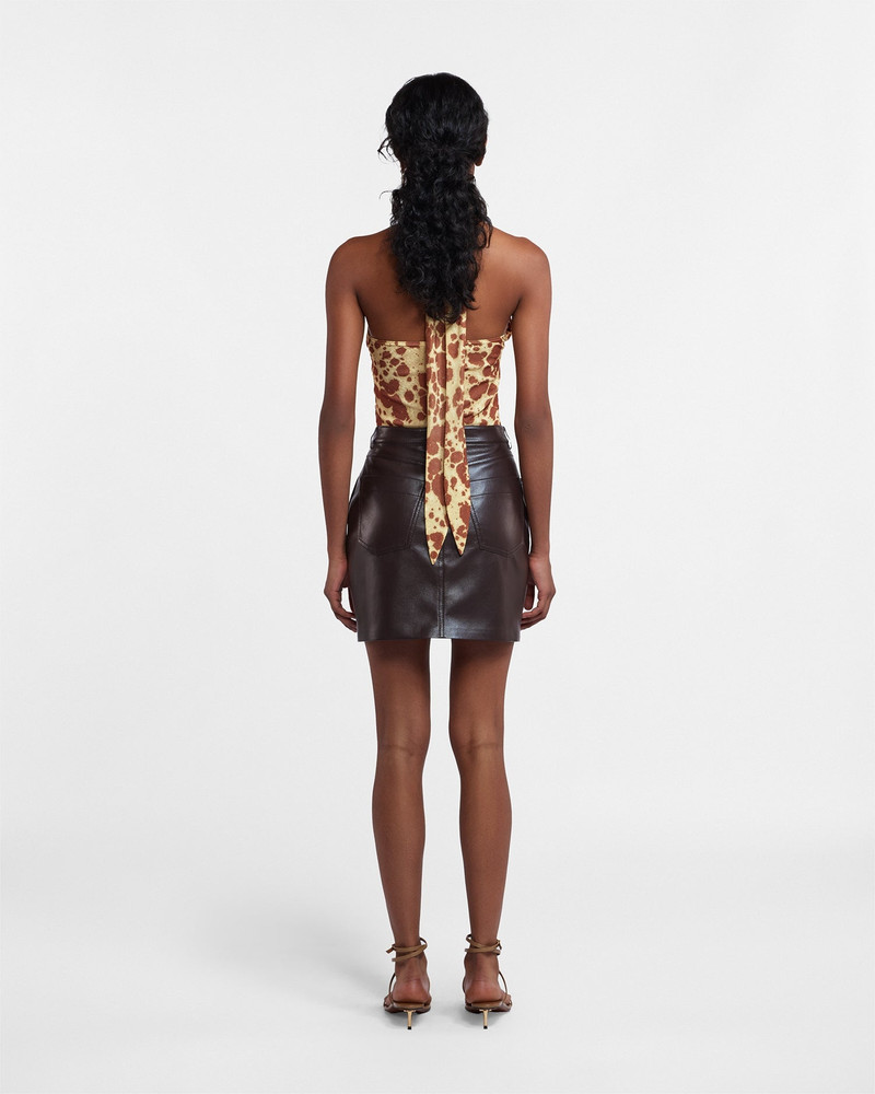 Nanushka Okobor™ Alt-Leather Mini Skirt outlook