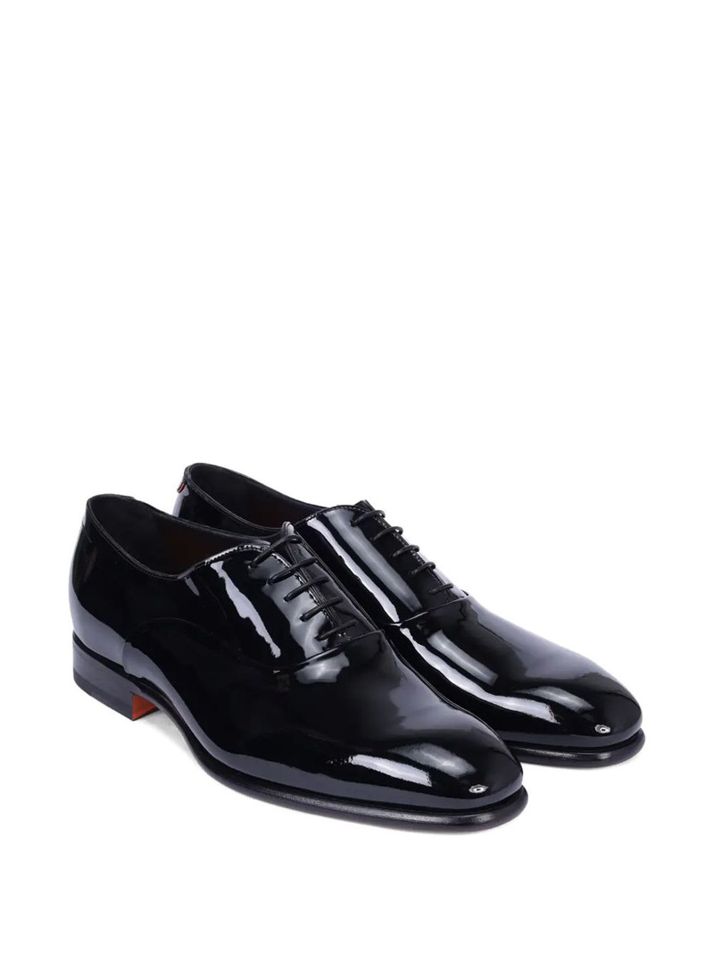 Santoni almond-toe oxford shoes outlook
