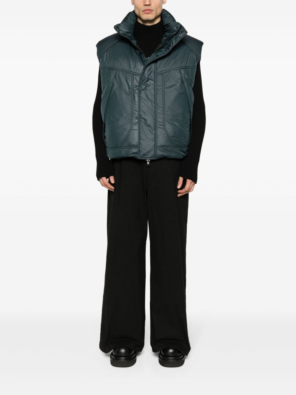 waist-straps wide-leg trousers - 2