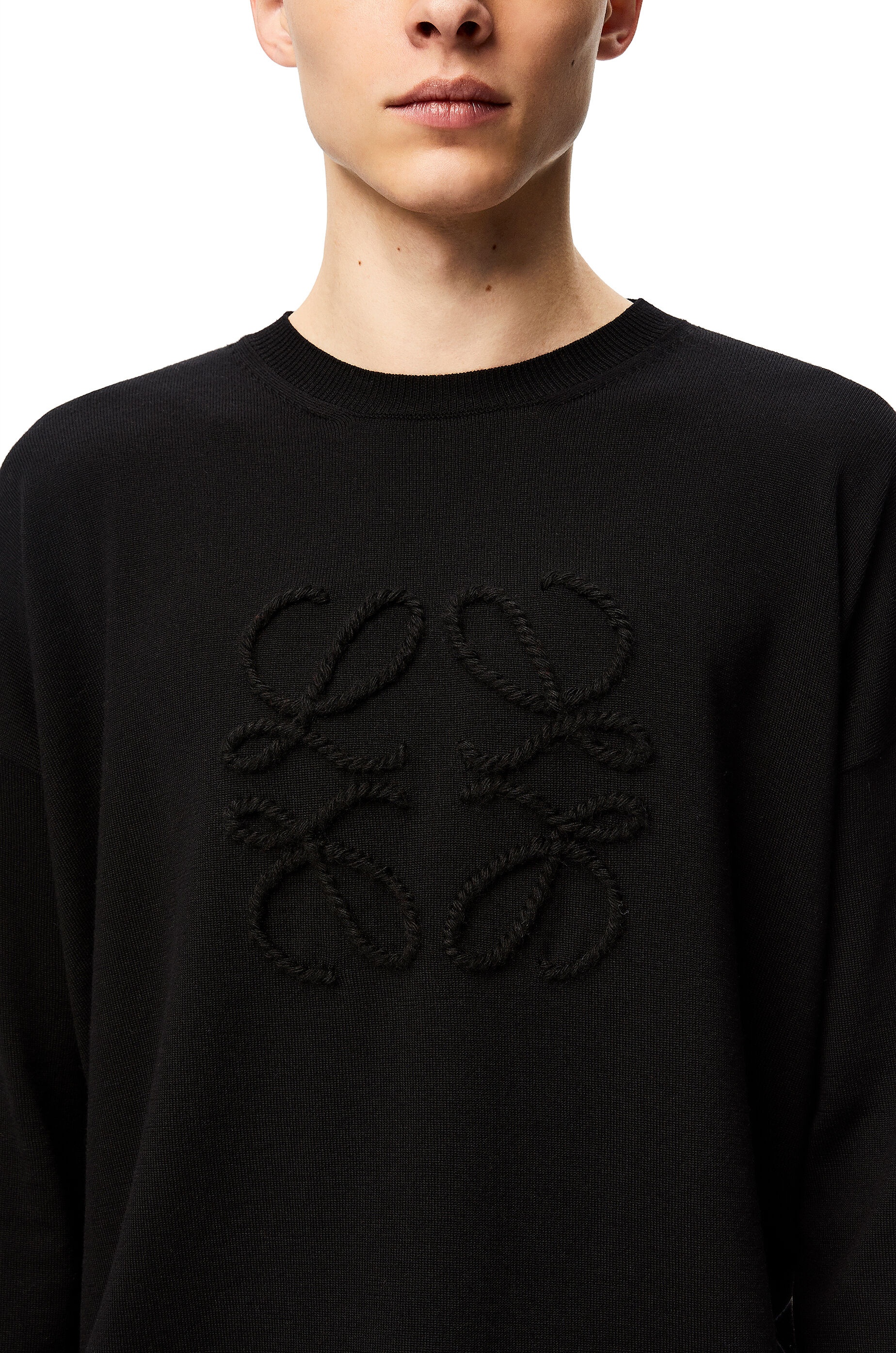 Anagram stitch sweater in wool and cashmere - 5