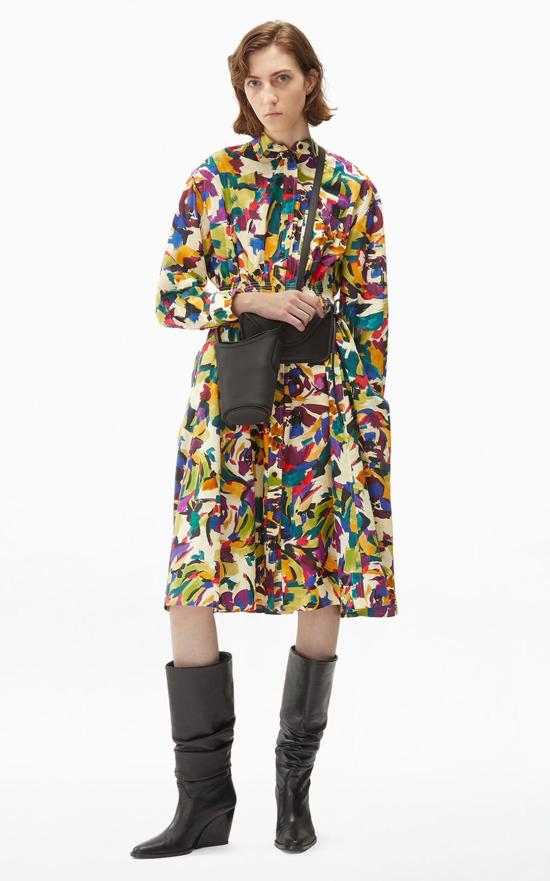 'Archive Floral' shirt dress - 3