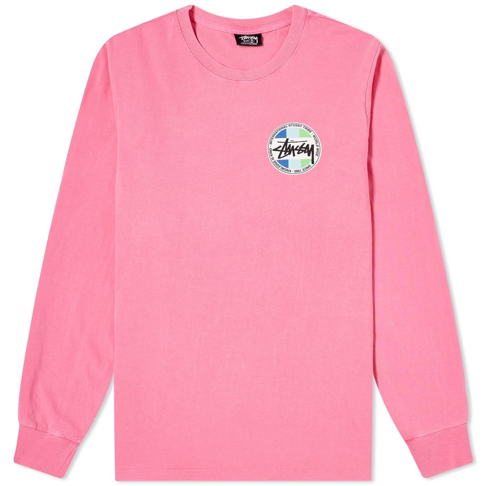 Stussy Long Sleeve Classic Dot Pigment Dyed Tee - 1