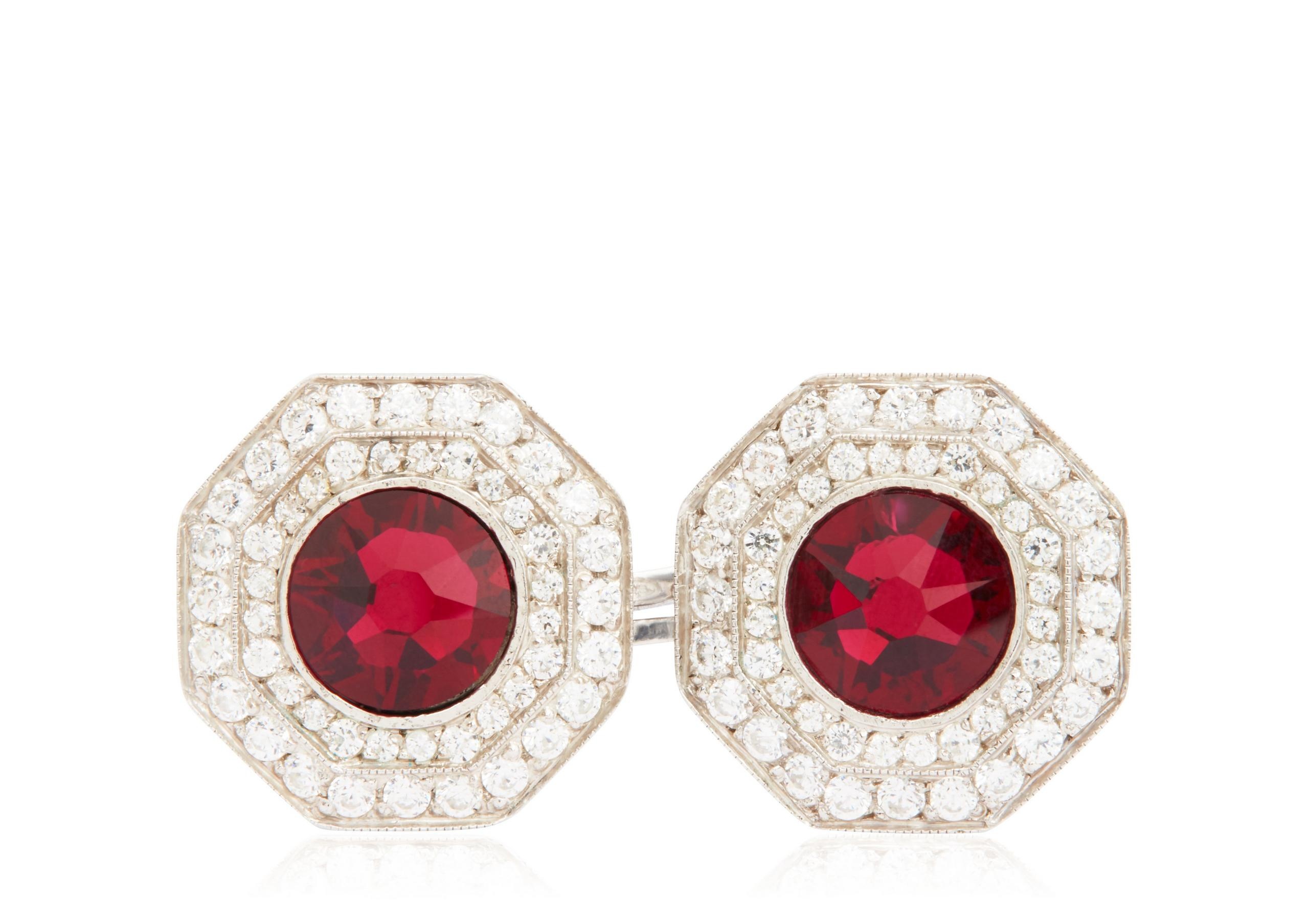 DIAMOND OCTAGON CUFFLINKS - 1