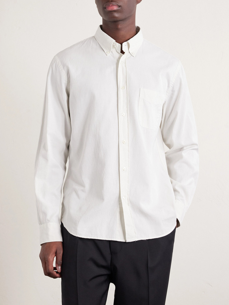 Pitt Button-Down Collar TENCEL™ Lyocell, Cotton and Linen-Blend Shirt 3