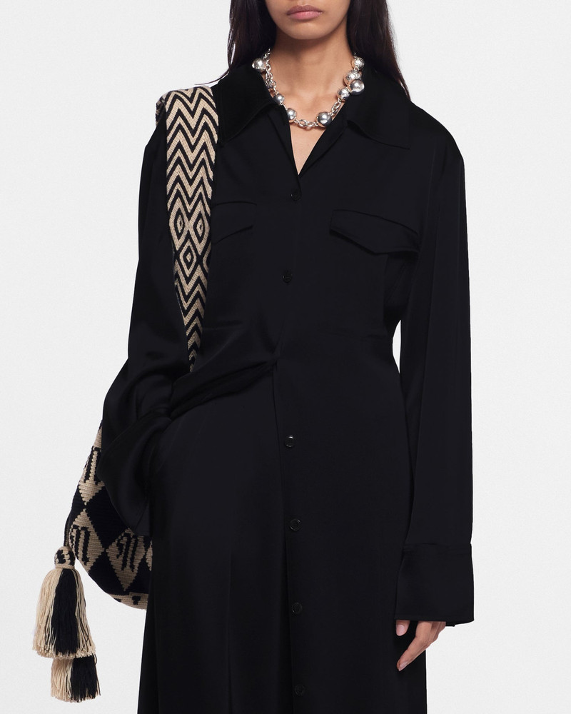Slip Satin Shirt Dress 4
