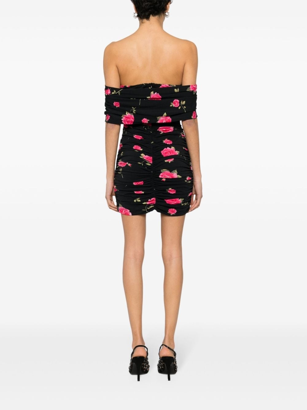 V-neck ruched dress - 4