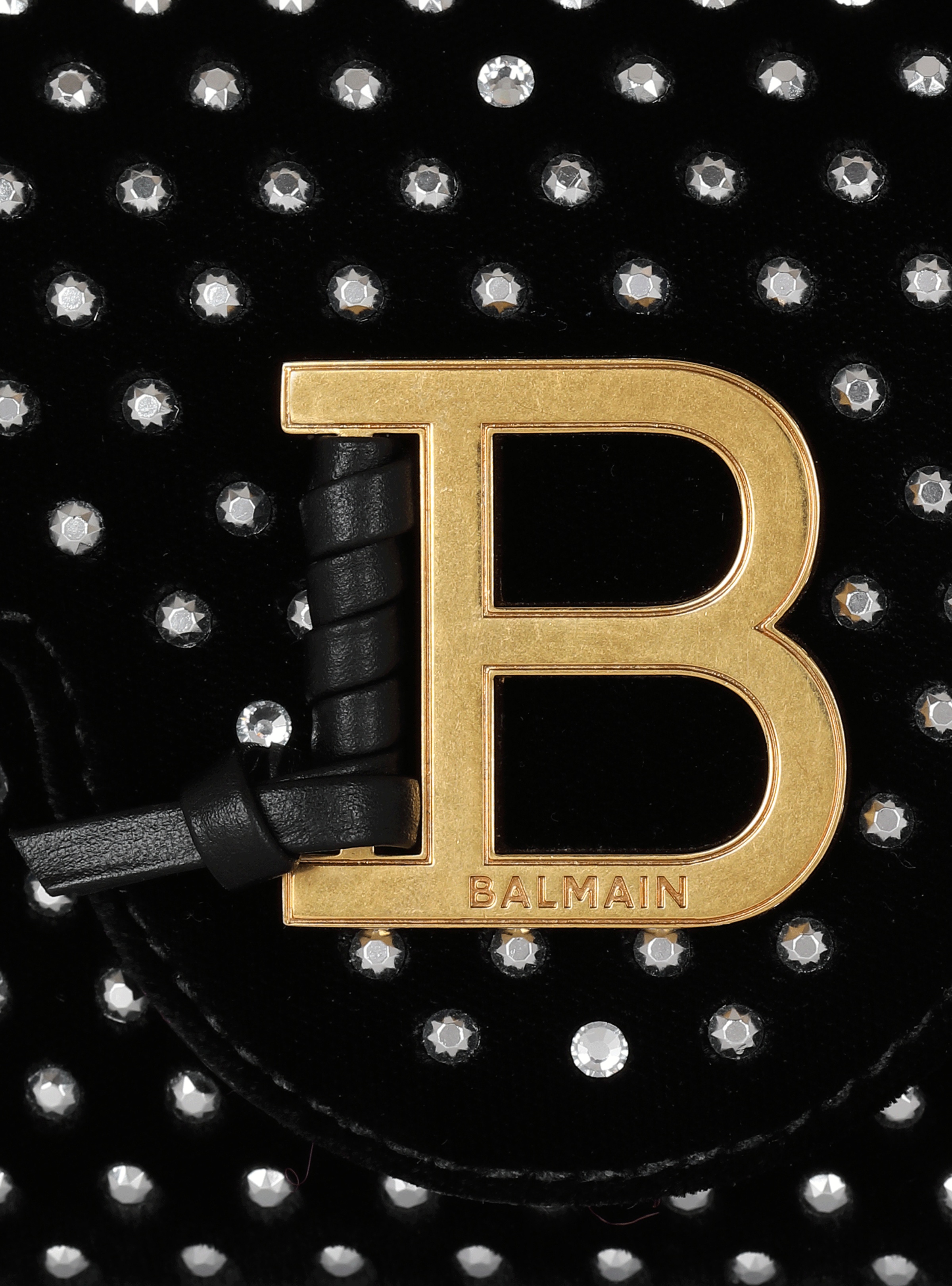 B-Buzz mini velvet and crystal bag - 7