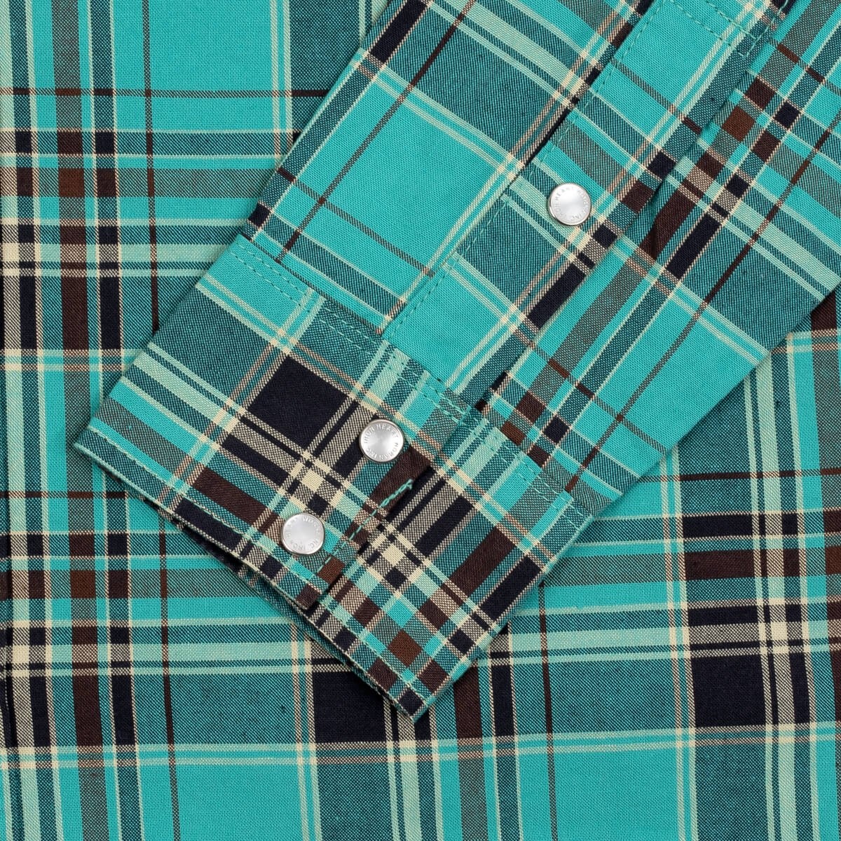 IHSH-355-GRN 5oz Selvedge Madras Check Western Shirt - Green - 11