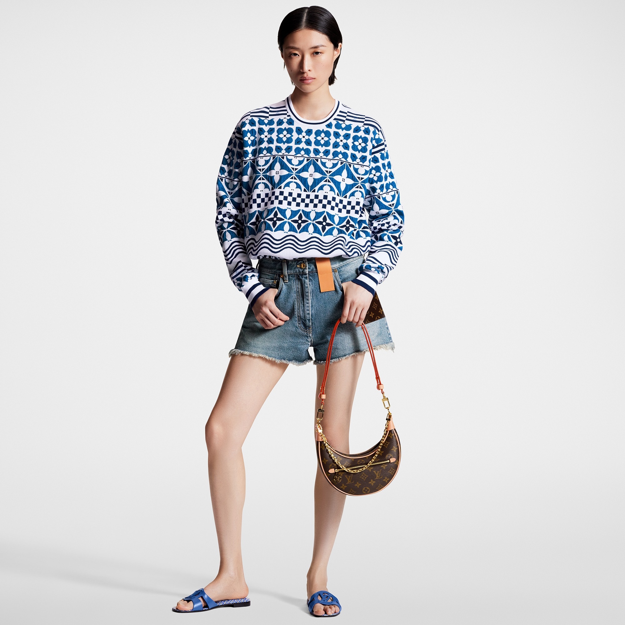 Monogram Tile Jacquard Pullover - 4