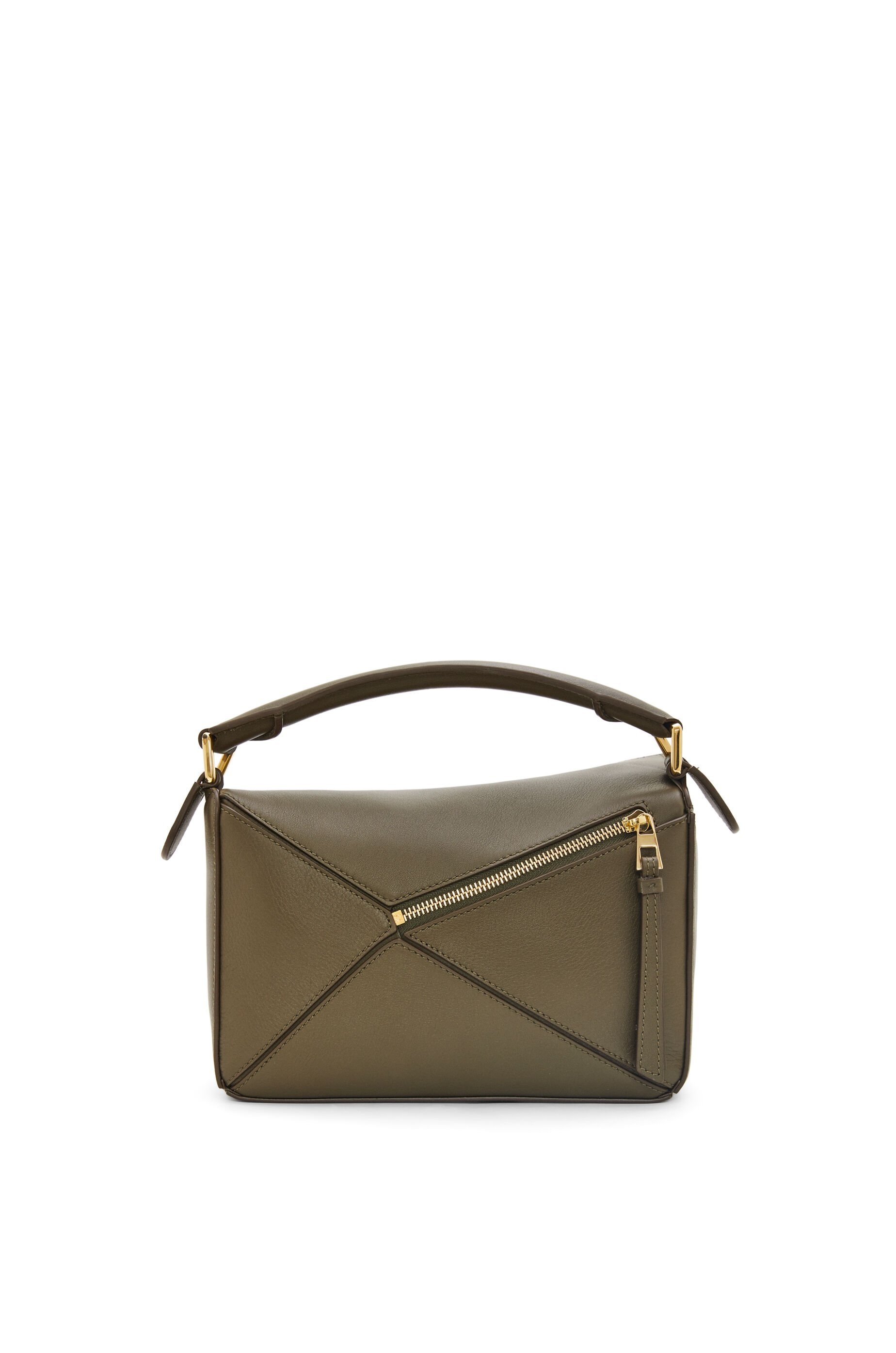 Small Puzzle bag in classic calfskin & Anagram strap in jacquard and calfskin - 5