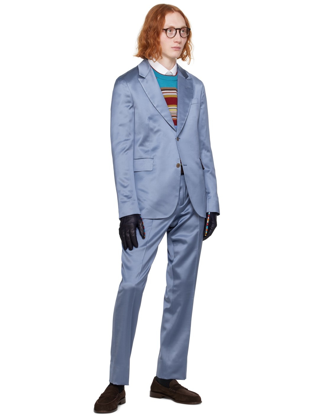 Blue Single-Breasted Blazer - 4