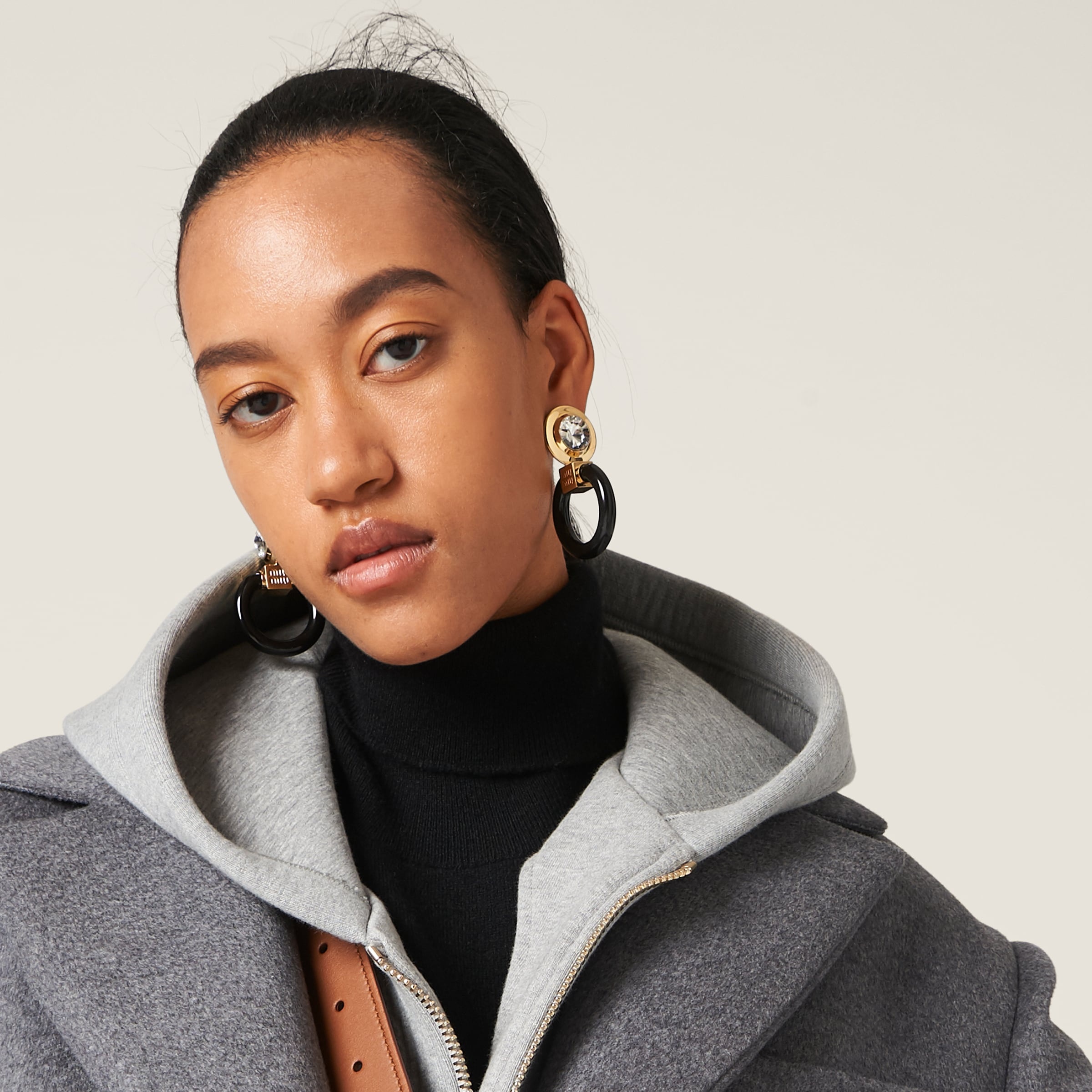 Single-breasted velour coat - 5