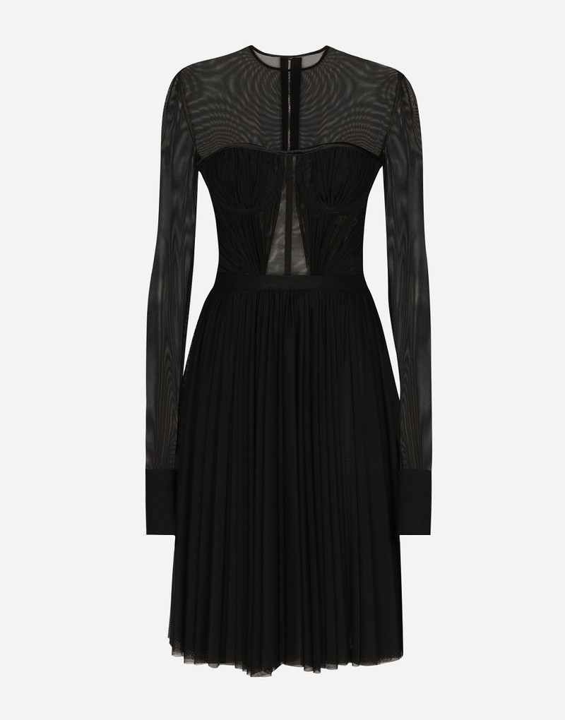 Light tulle dress with corset details 1