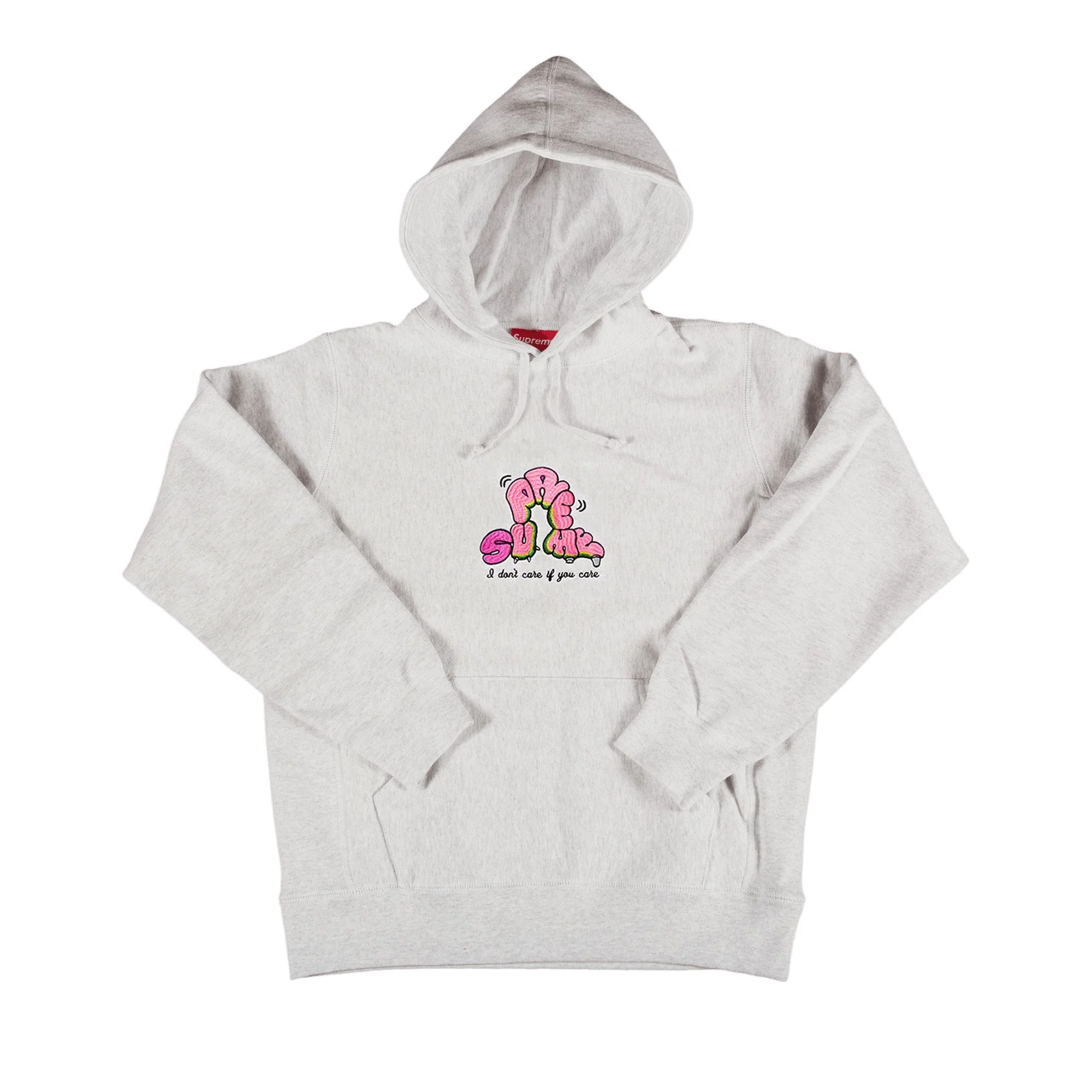 Supreme Don't Care Hooded Sweatshirt 'Heather Multi' - 1