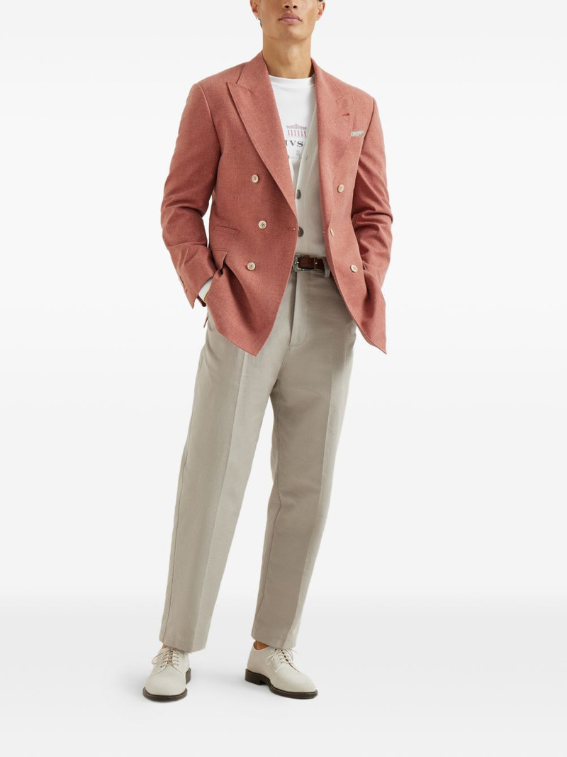 Brunello Cucinelli double-breasted blazer outlook