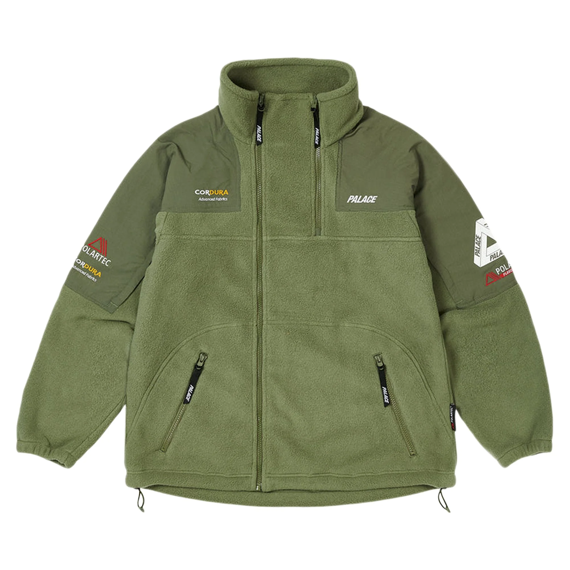 Palace Polartec Double Zip Funnel 'Olive' - 1