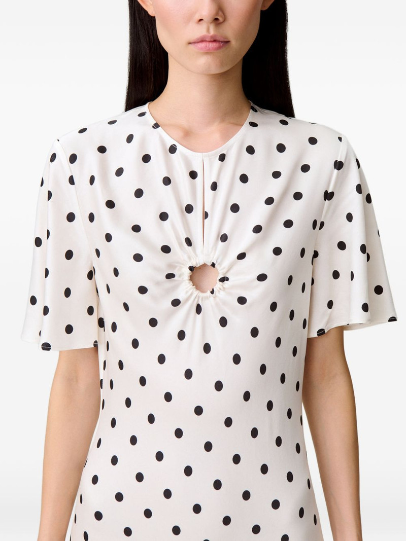 polka-dot cut-out maxi dress 5