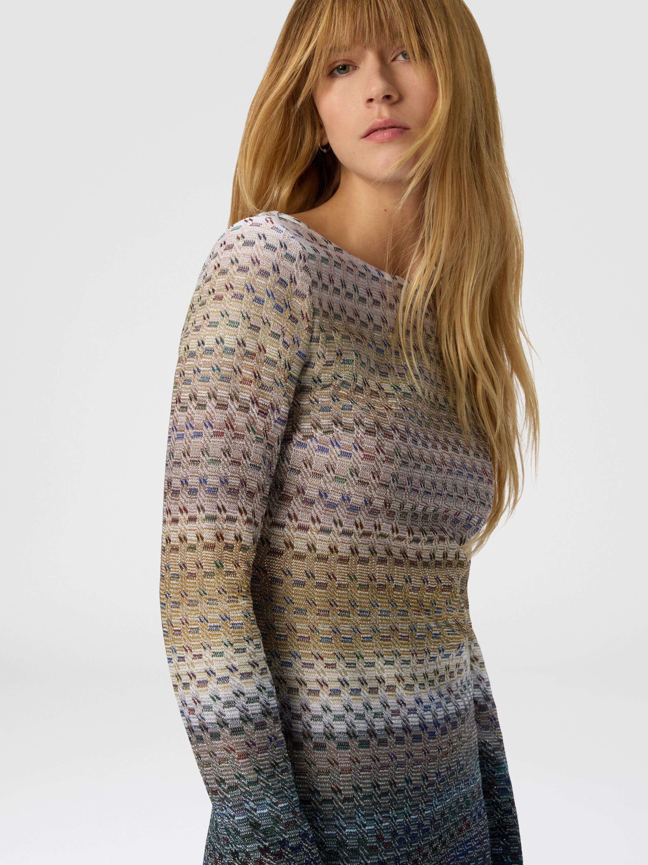 Missoni Mini Boat-neck Dress With Staggered Knit in Blue at Nordstrom - 4