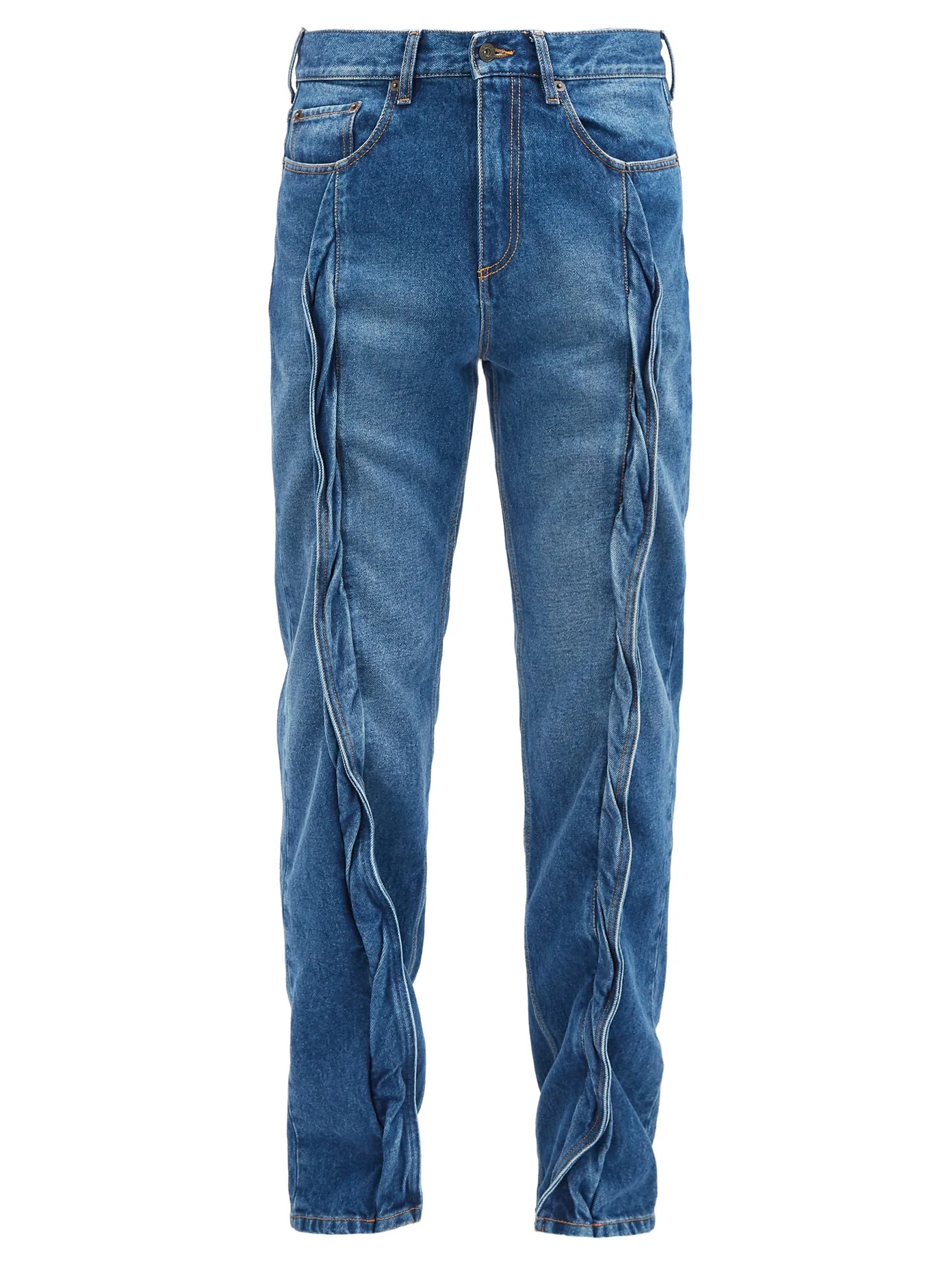 Twisted-seam slim-leg jeans - 1