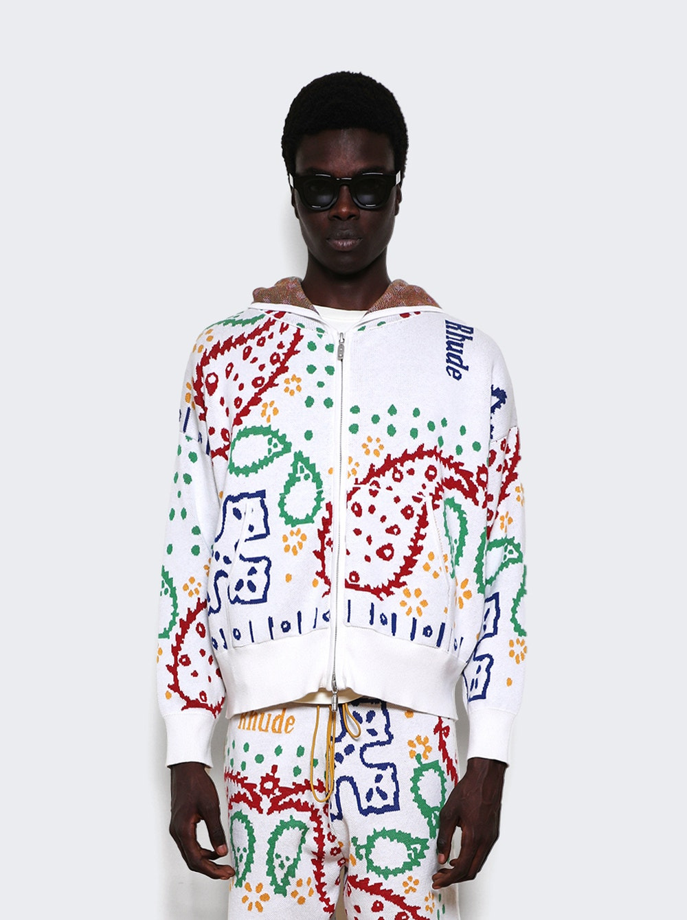 Bandana Knit Full Zip Sweater Multicolor - 3