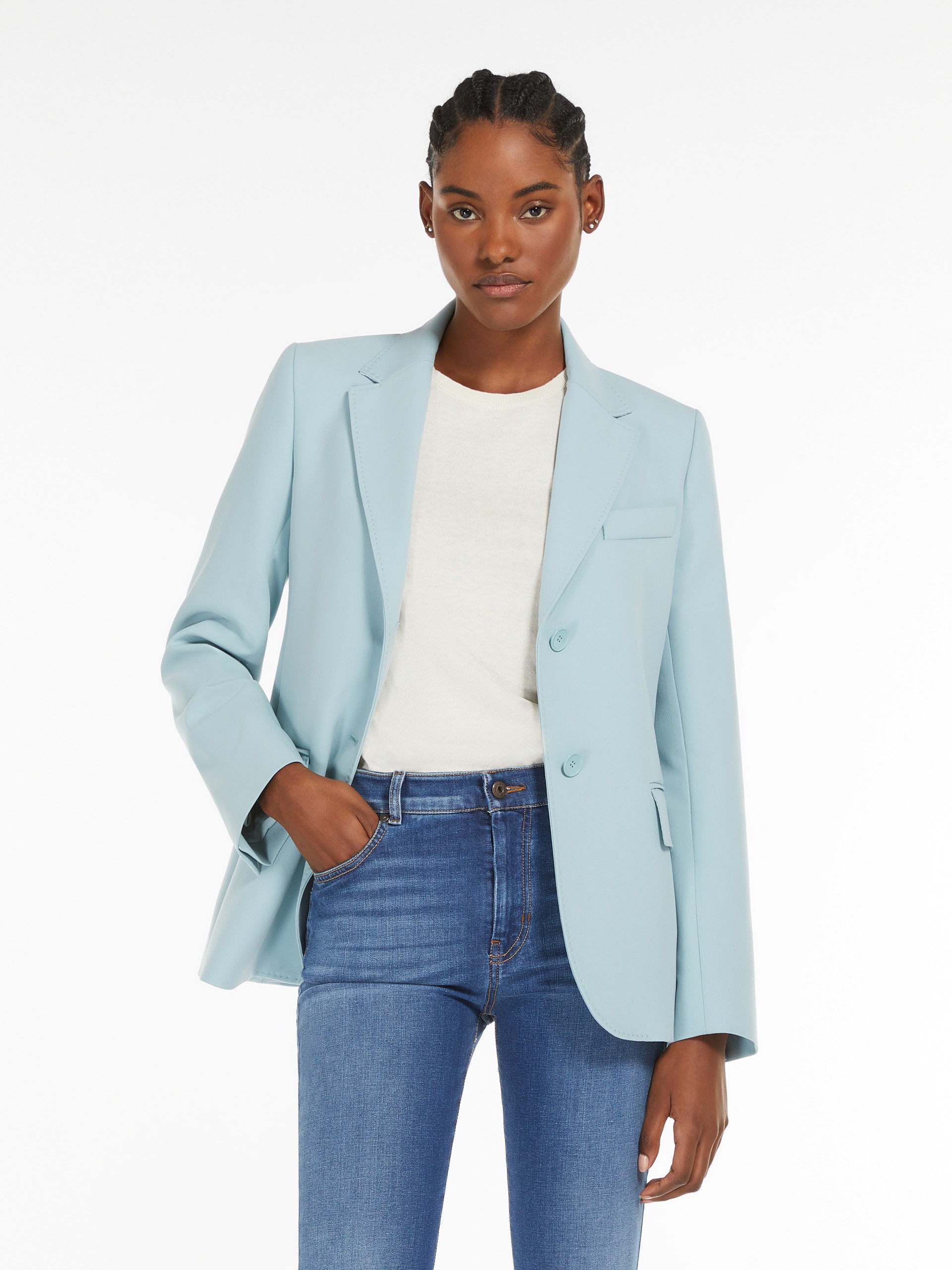 UVA Single-breasted blazer in stretch wool-blend canvas - 5