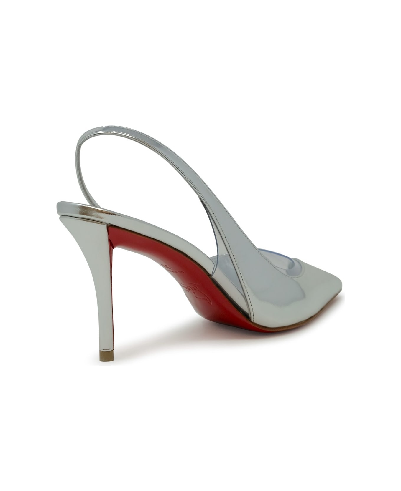 Christian Louboutin Silver Patent Leather Posticha 80 Pumps - 3