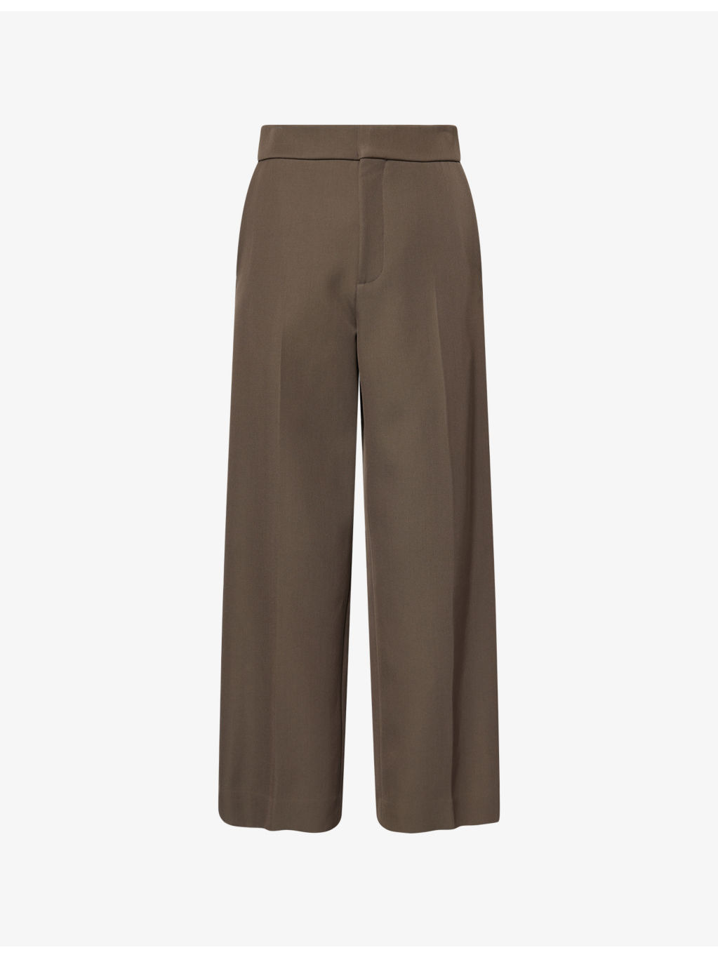 Tailored Wide-Leg Wool And Cotton Trousers - 1