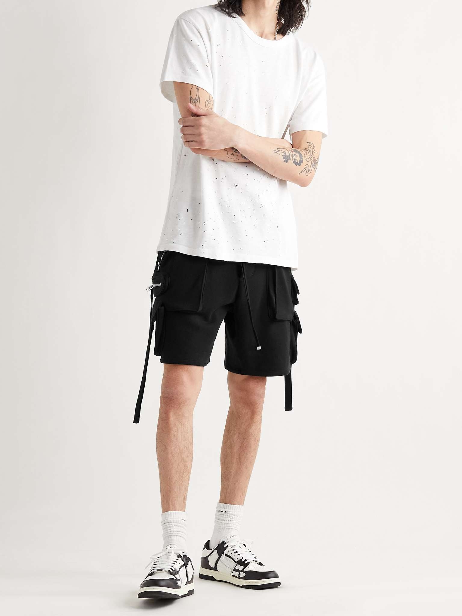 Loopback Cotton-Jersey Drawstring Cargo Shorts - 2