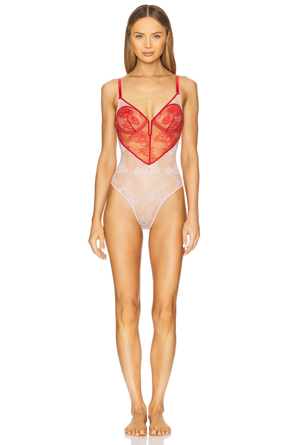 Bouquet Lace Heart Bodysuit - 1