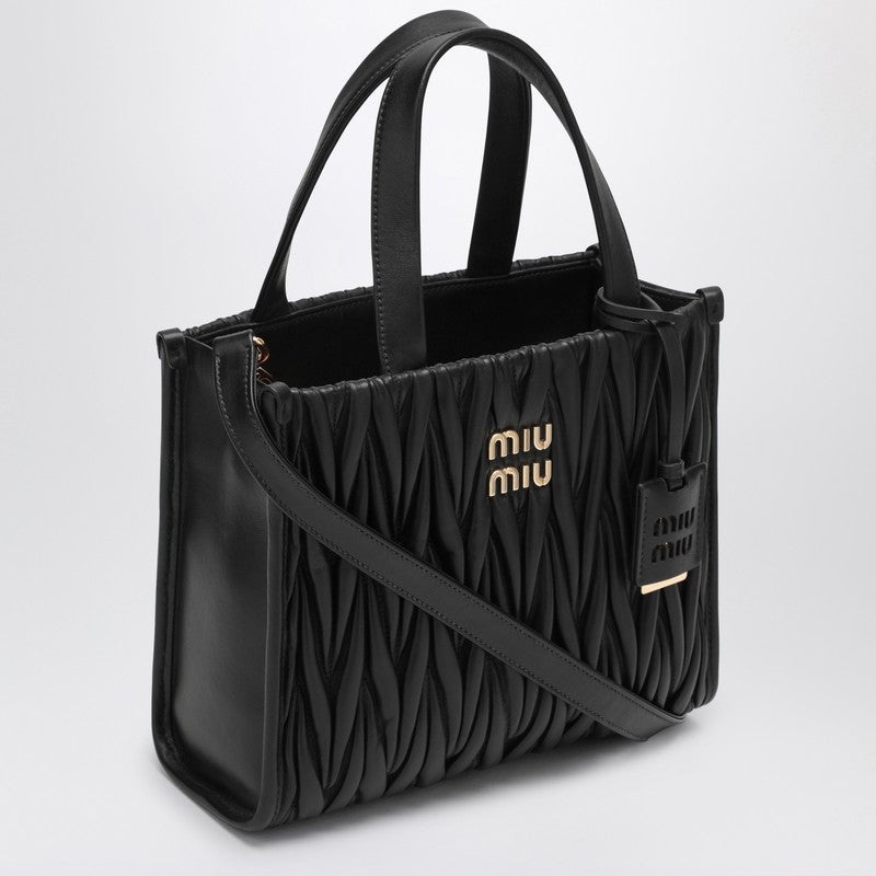 Miu Miu Black Quilted Shopping Bag Women - 2