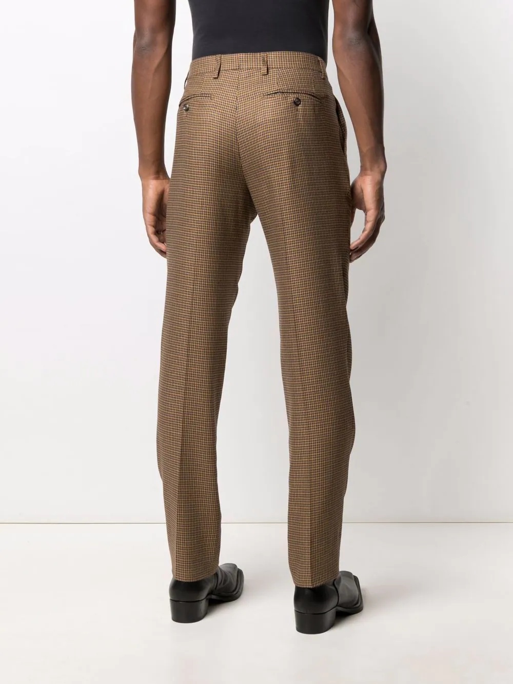 houndstooth-pattern tailored trousers - 4