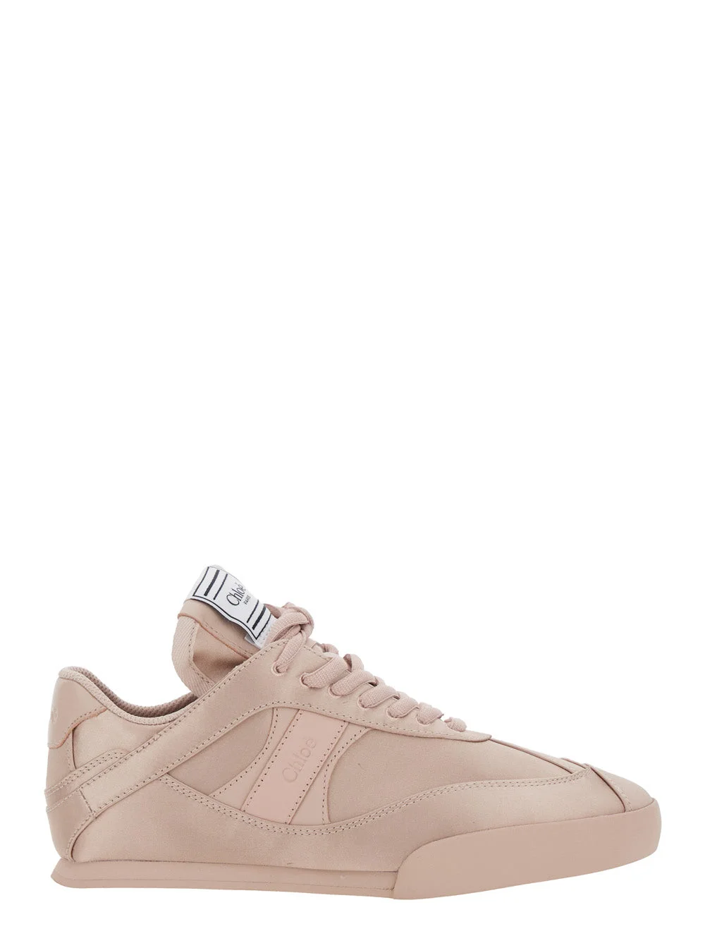 Chloé Women 'Kick' Pink Sneaker With Logo Patch On The Tongue And Logo Lettering On The Back In Fabr - 1