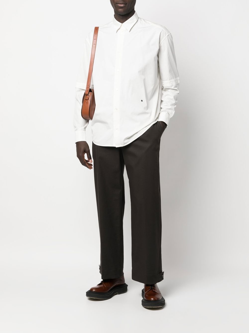 DETACHABLE-SLEEVED COTTON SHIRT - 4