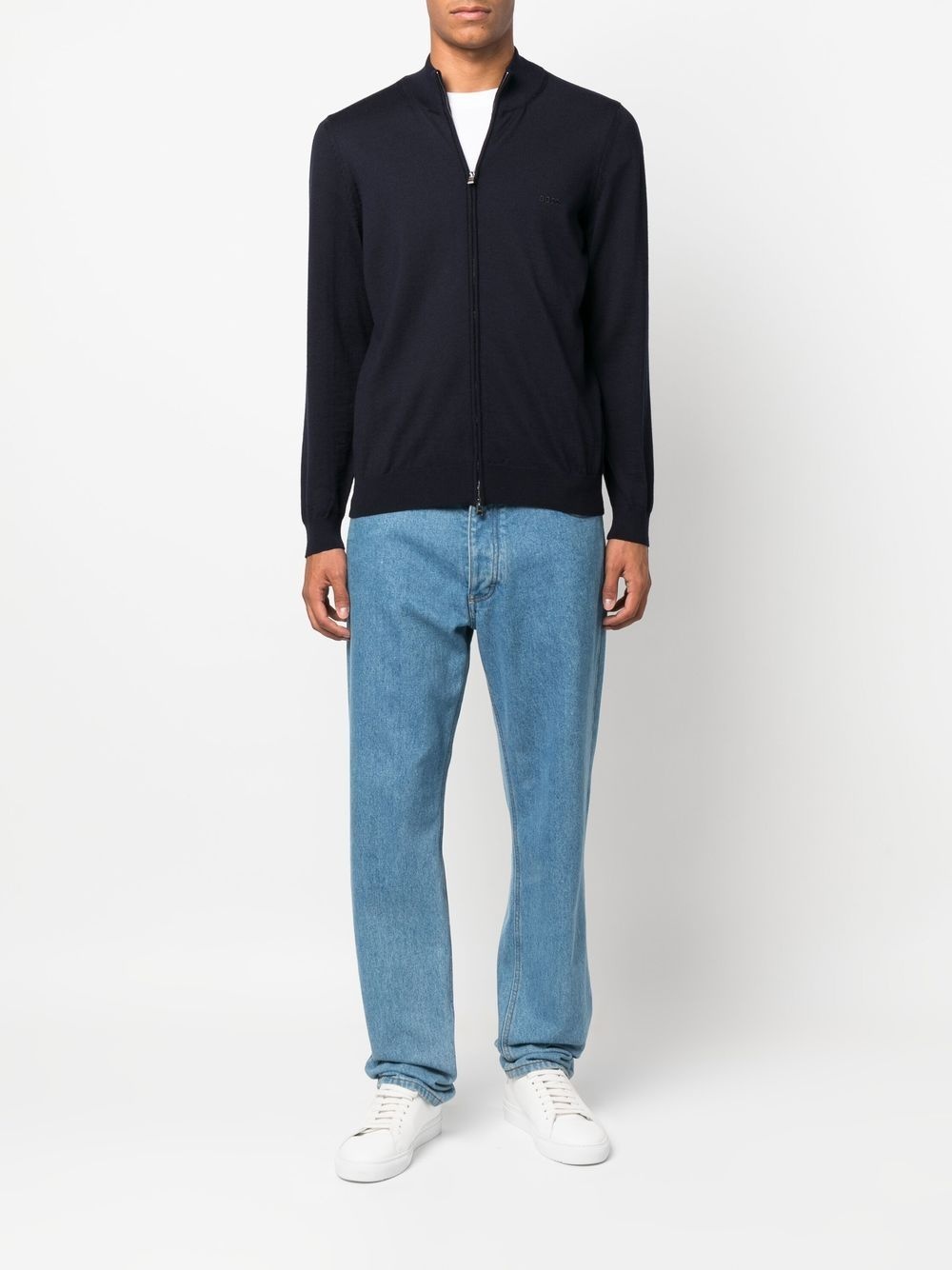 zip-up virgin-wool sweater - 2