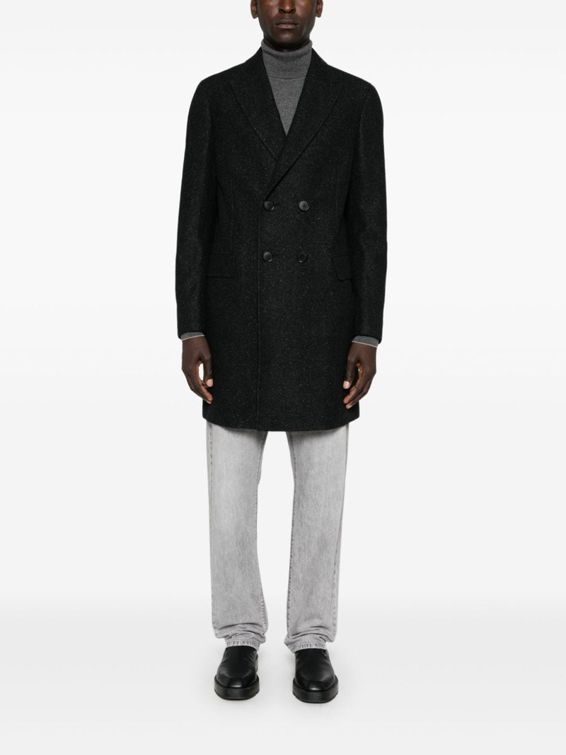 ZEGNA speckle texture coat outlook