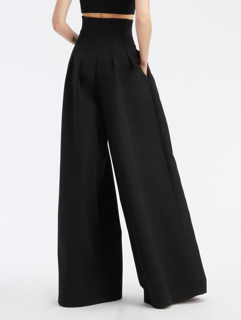HIGH WAIST GRAIN DU POUDRE WIDE LEG PANT 3