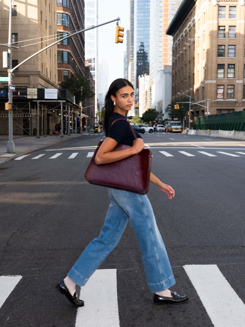 Cambridge Satchel The Work Bag - Oxblood Patent outlook
