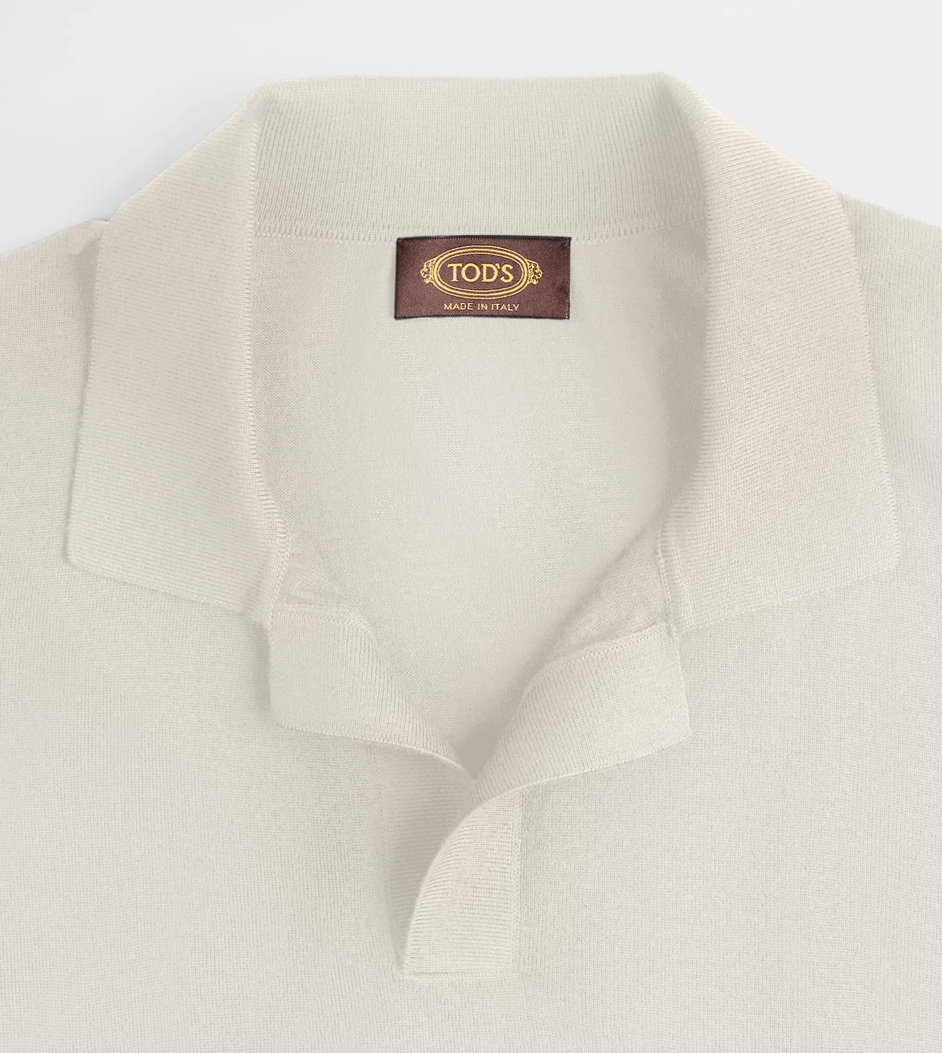 POLO SHIRT IN WOOL KNIT - GREY - 3