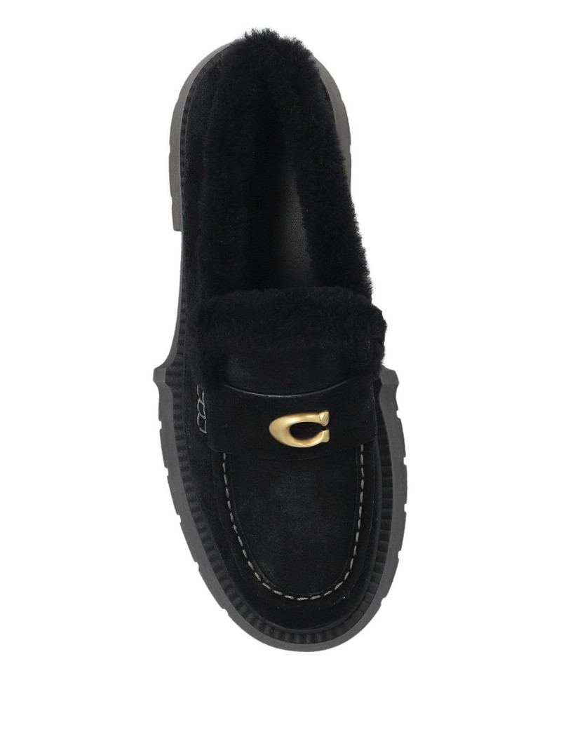 Leah shearling logo loafers 3