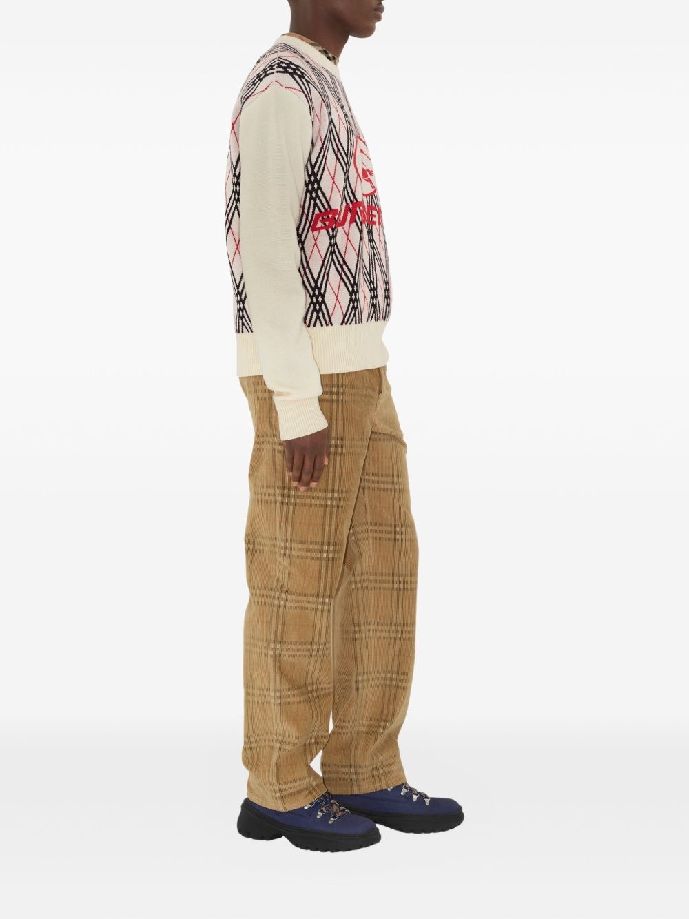 argyle-knit jumper - 3