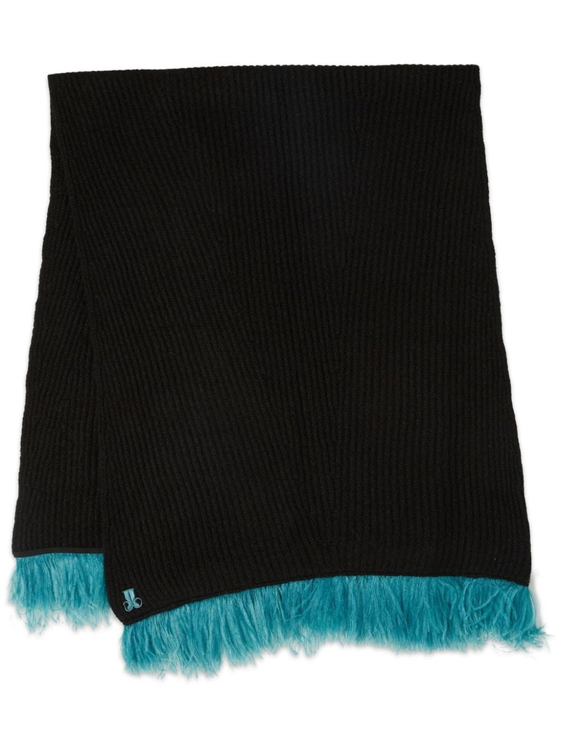 High Kick feather-detail scarf 1