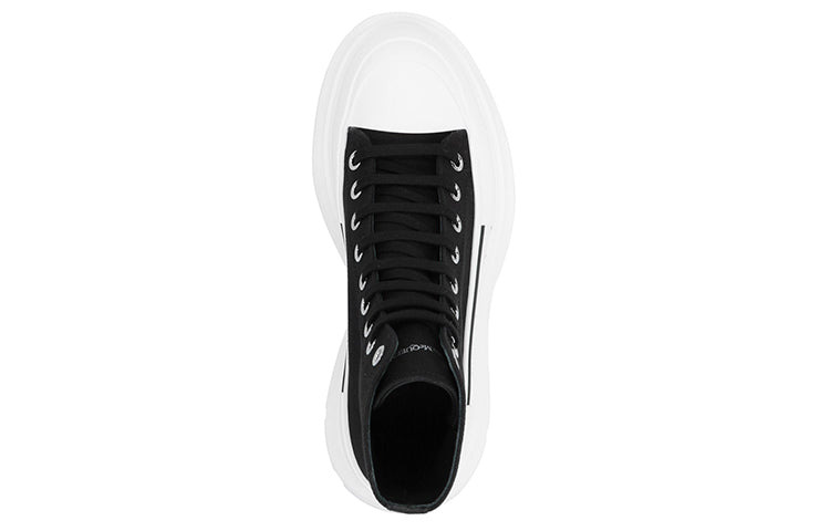 (WMNS) Alexander McQueen Tread Slick Lace Up Boot 'Black White' 611706W4MV21070 - 4