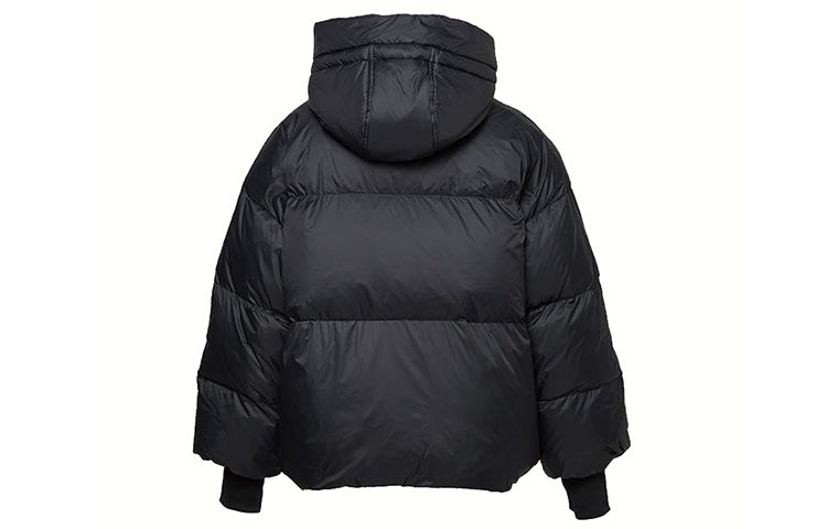 (WMNS) Converse Short Down Fill Puffer Hooded Jacket 'Black' 10019326-A03 - 2
