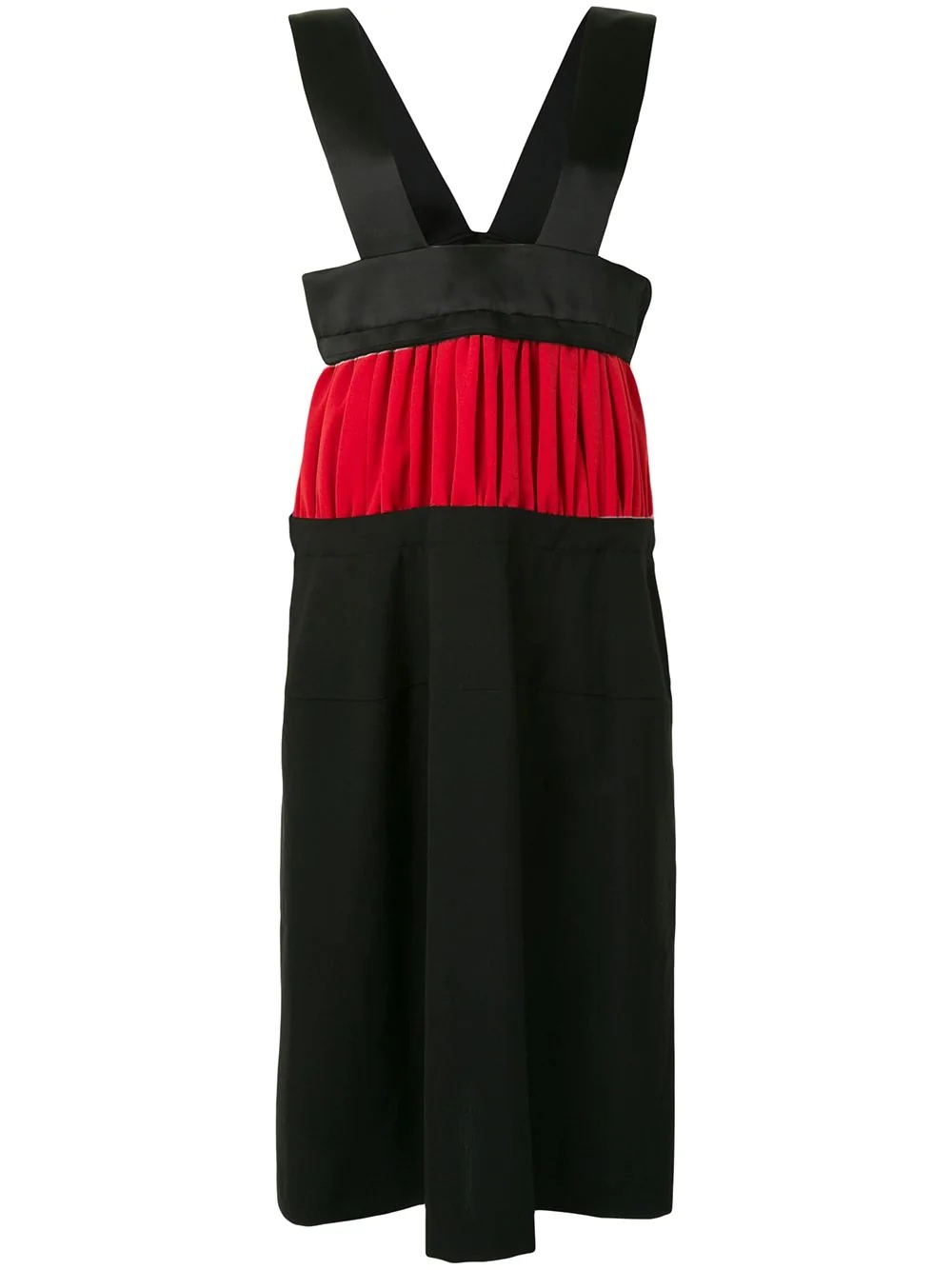 panelled colour-block midi dress - 1