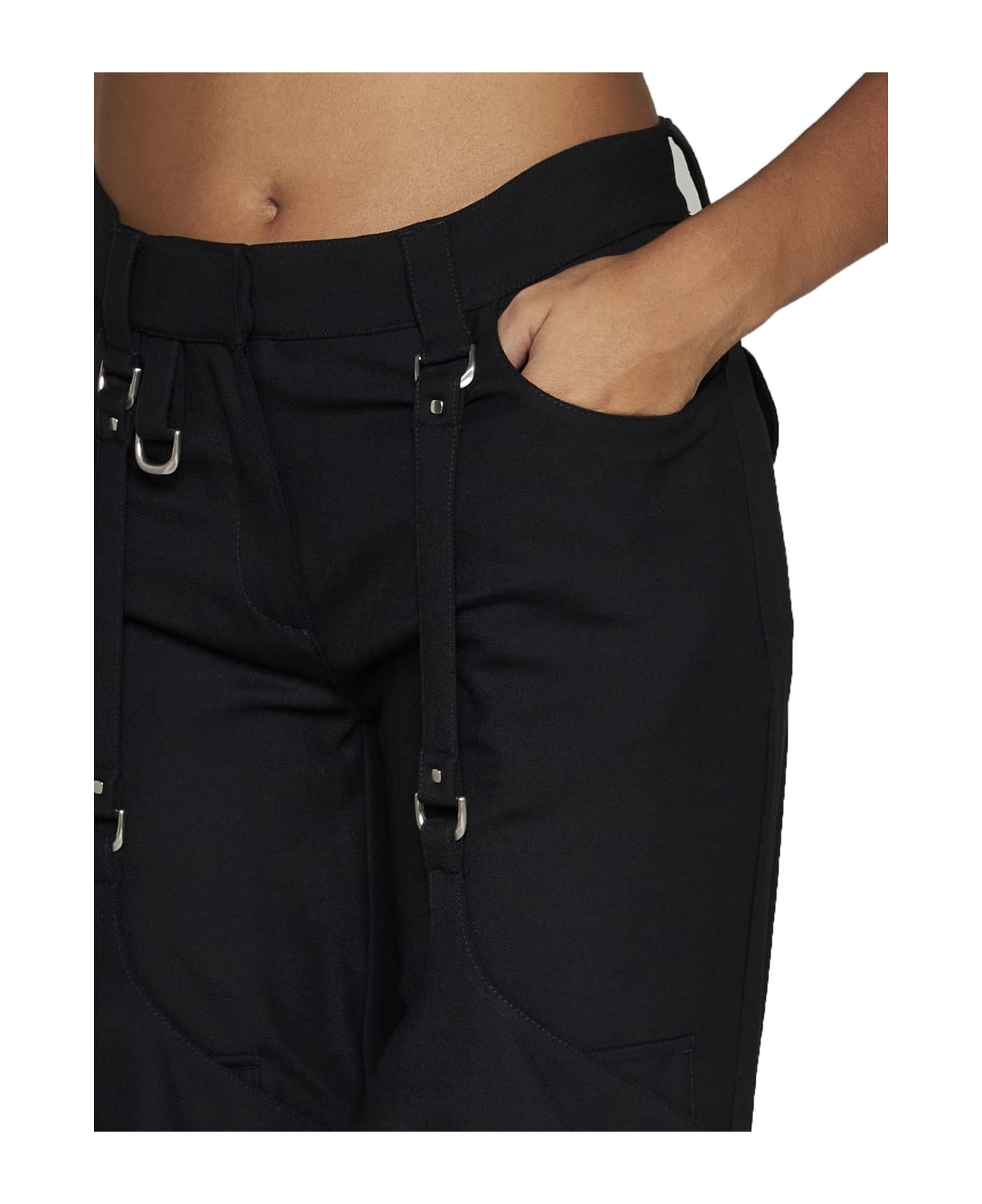 Wool Blend Cargo Zip Trousers - 5