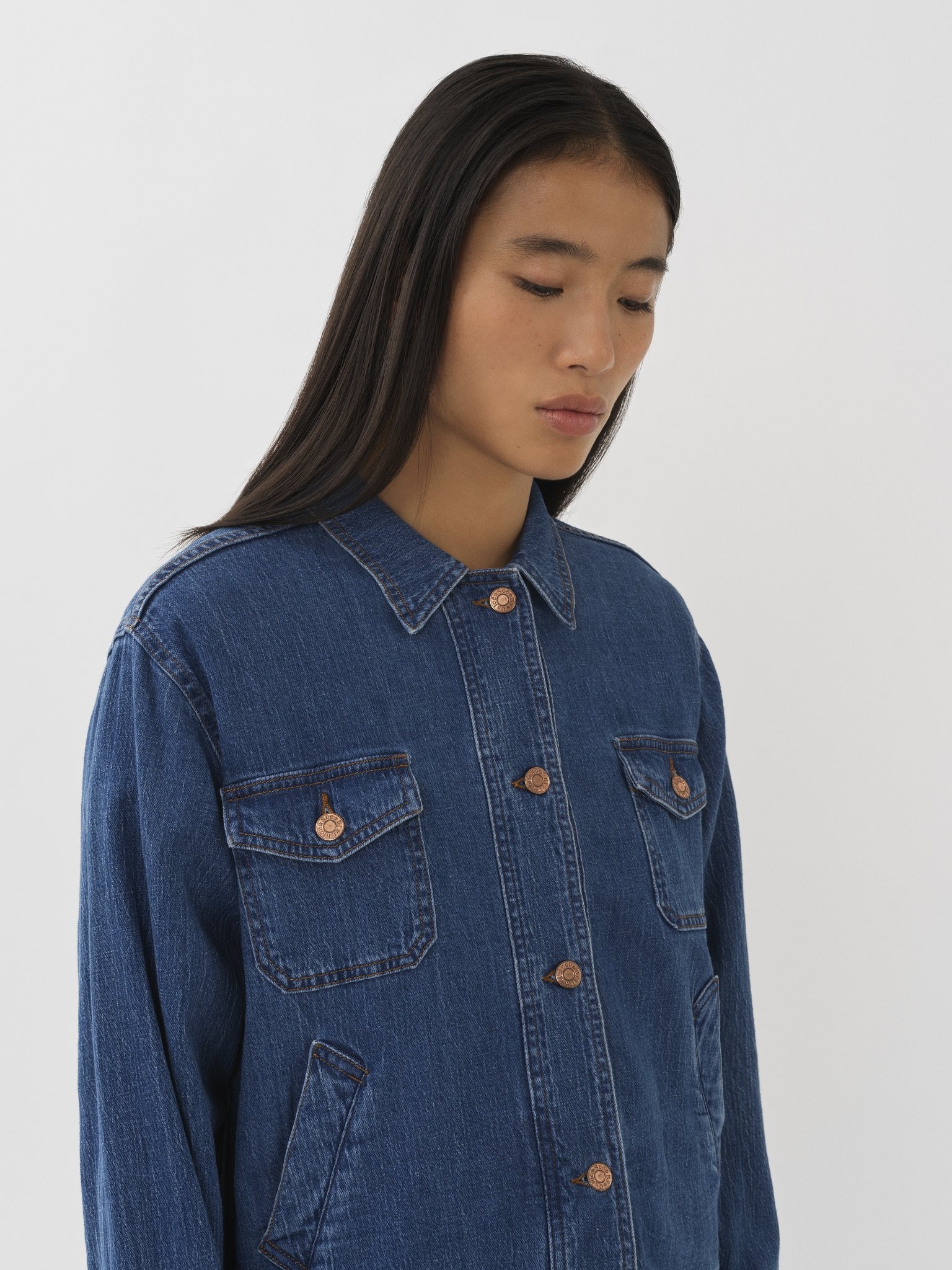 BUTTON-DOWN DENIM JACKET - 2