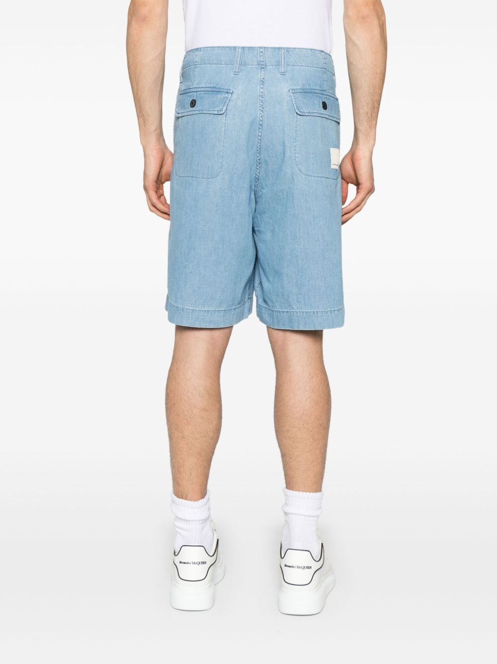 Organic Cotton Denim Bermuda Shorts - 4
