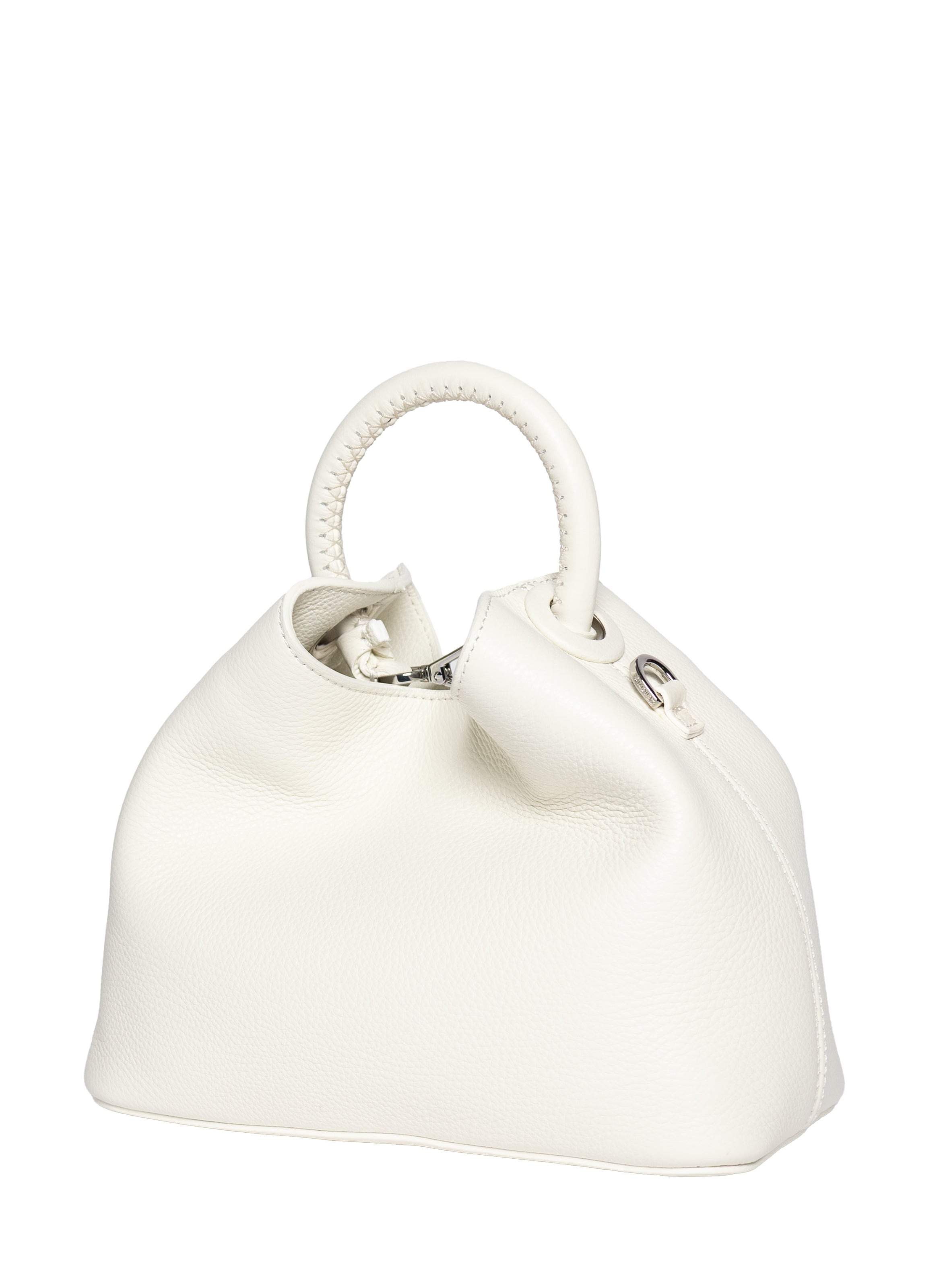 Baozi Pebbled Leather White/Silver Hardware - 3